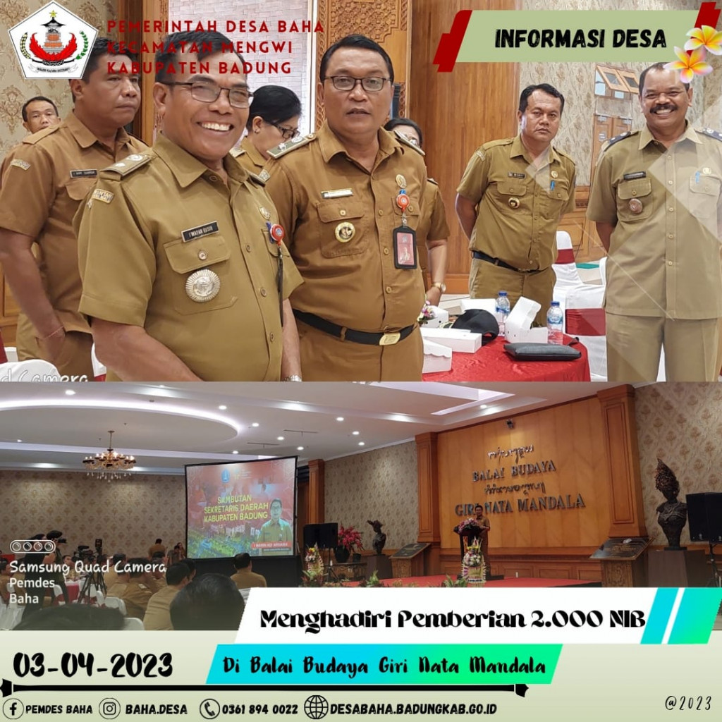 Menghadiri 2.000 NIB se-Kabupaten Badung